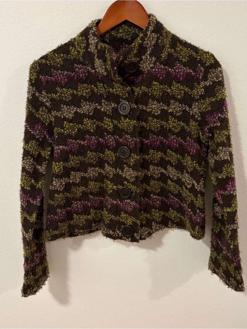 Vintage Chadwicks Multicolor Speckled Brown Knit Coat